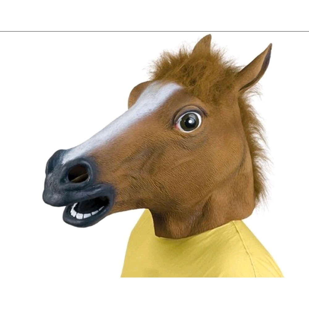 Brown Horse Head Mask - Novelty Costume Accessory